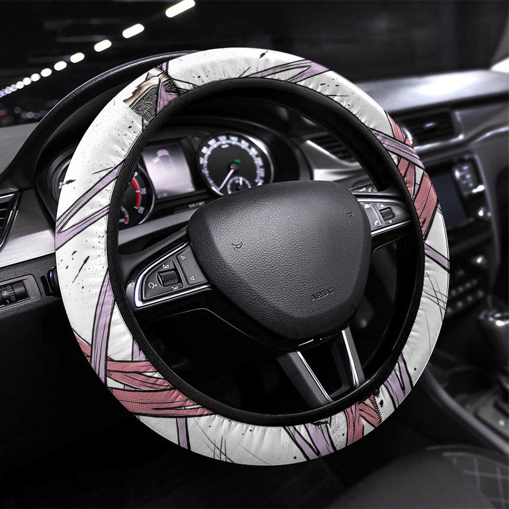 Hisoka Morow Playing Card Theme Steering Wheel Cover with Magic Aura and Artistic Anime Illustration - The Mazicc