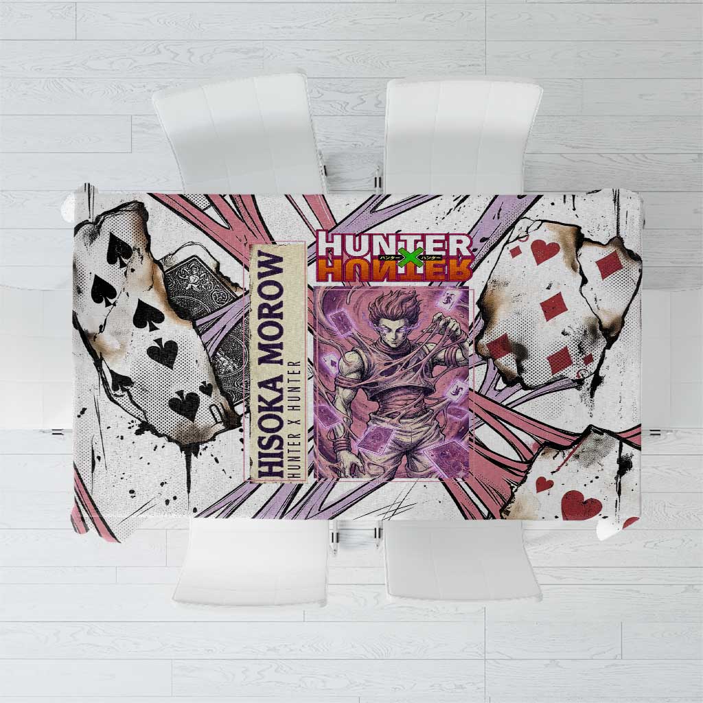 Hisoka Morow Playing Card Theme Tablecloth with Magic Aura and Artistic Anime Illustration - The Mazicc