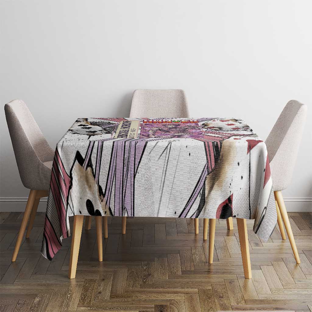 Hisoka Morow Playing Card Theme Tablecloth with Magic Aura and Artistic Anime Illustration - The Mazicc