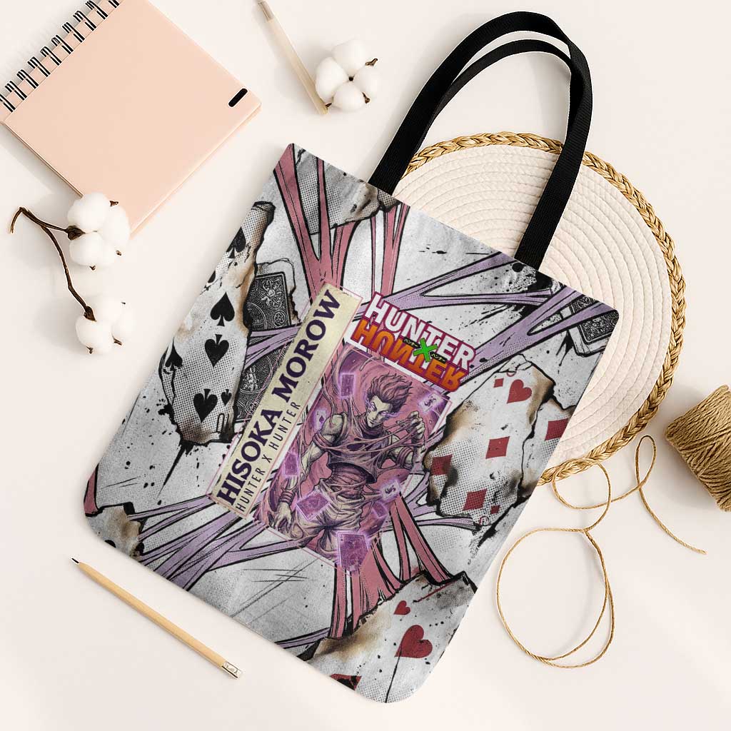 Hisoka Morow Playing Card Theme Tote Bag with Magic Aura and Artistic Anime Illustration - The Mazicc