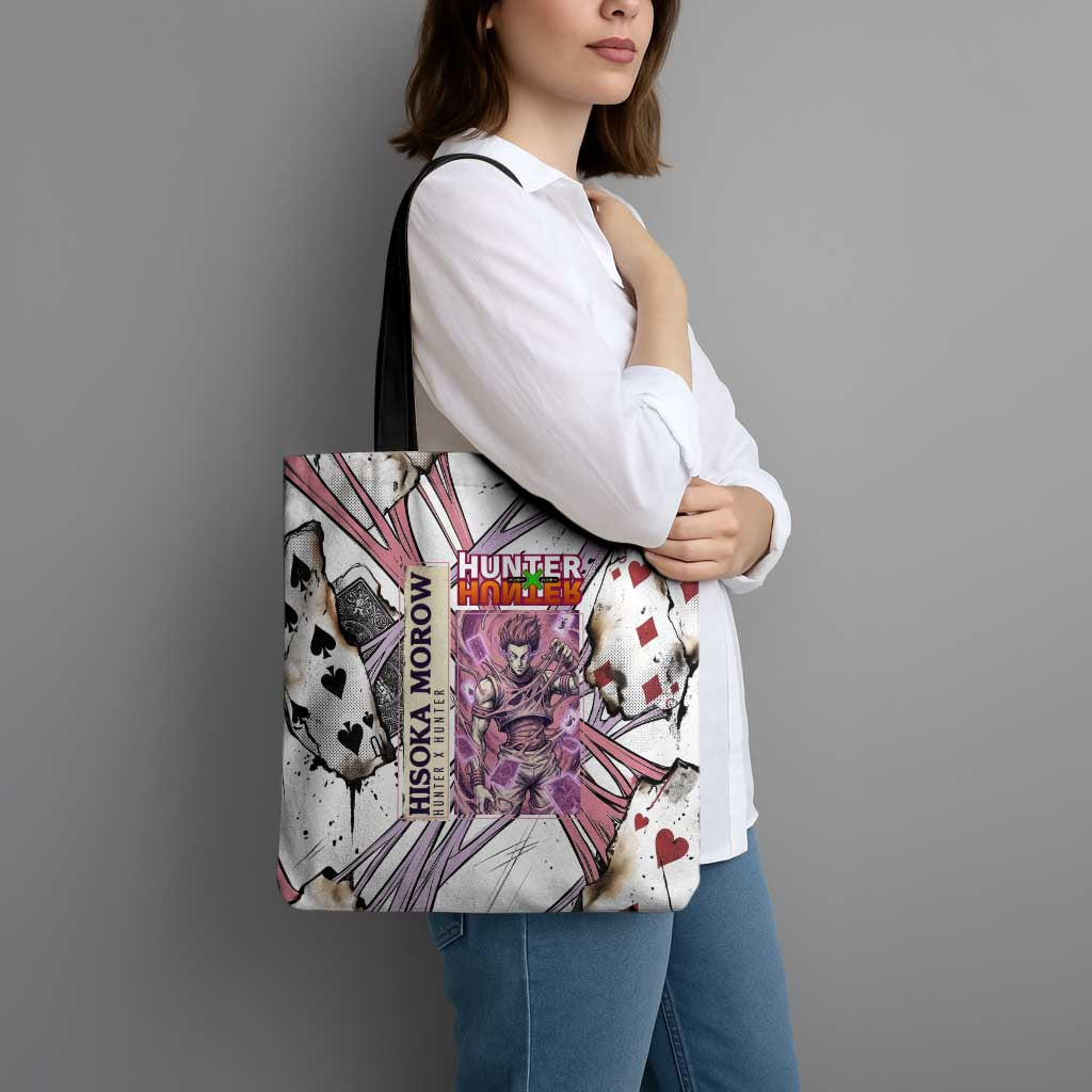 Hisoka Morow Playing Card Theme Tote Bag with Magic Aura and Artistic Anime Illustration - The Mazicc