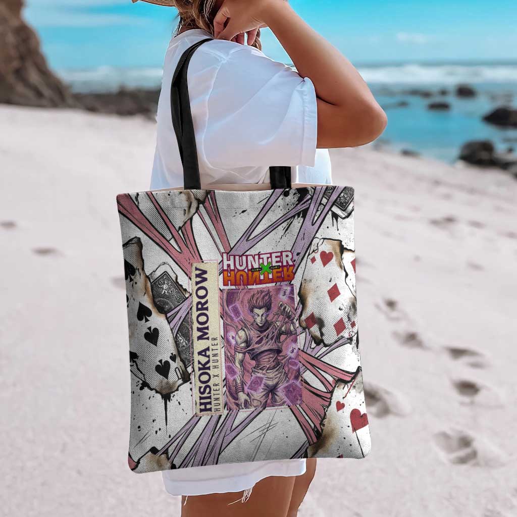 Hisoka Morow Playing Card Theme Tote Bag with Magic Aura and Artistic Anime Illustration - The Mazicc