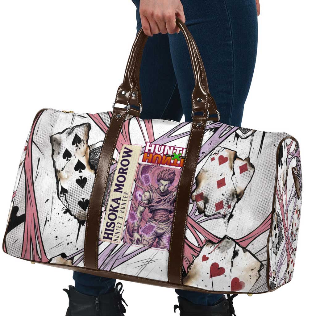 Hisoka Morow Playing Card Theme Travel Bag with Magic Aura and Artistic Anime Illustration - The Mazicc
