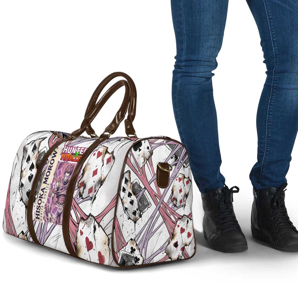 Hisoka Morow Playing Card Theme Travel Bag with Magic Aura and Artistic Anime Illustration - The Mazicc