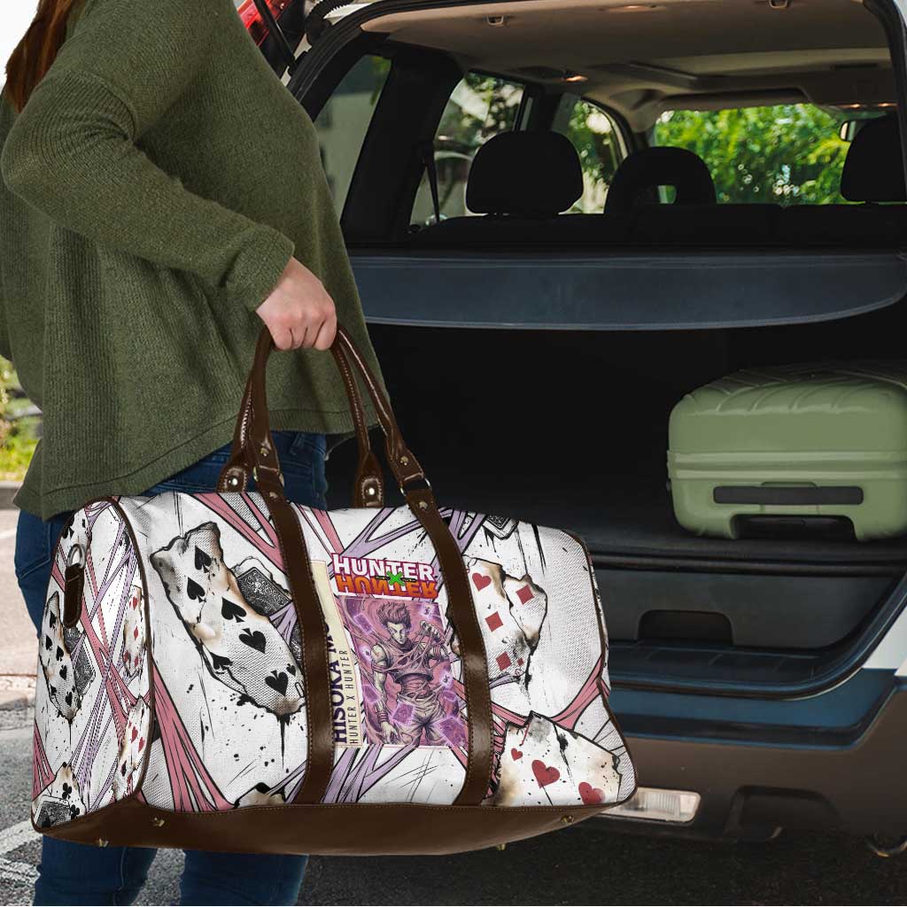 Hisoka Morow Playing Card Theme Travel Bag with Magic Aura and Artistic Anime Illustration - The Mazicc