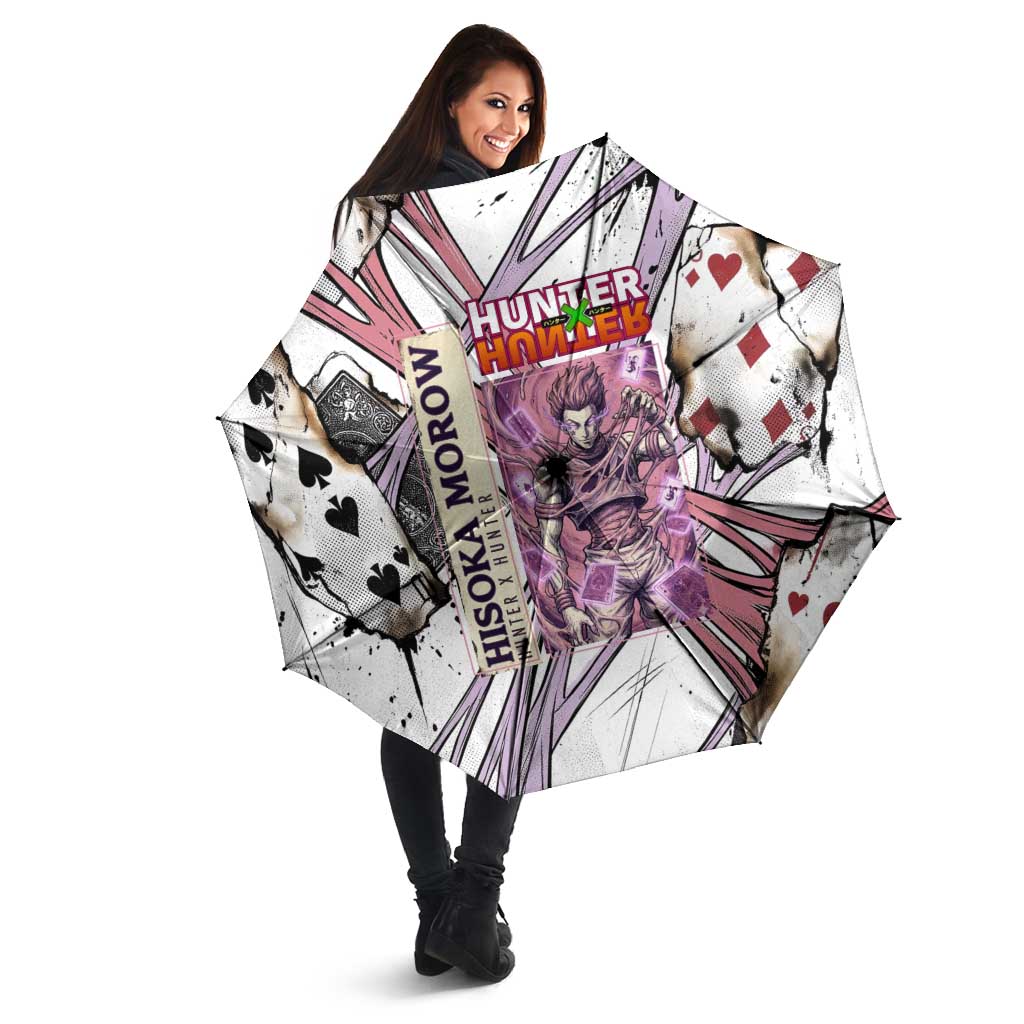 Hisoka Morow Playing Card Theme Umbrella with Magic Aura and Artistic Anime Illustration - The Mazicc