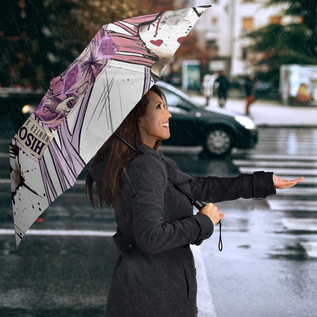 Hisoka Morow Playing Card Theme Umbrella with Magic Aura and Artistic Anime Illustration - The Mazicc