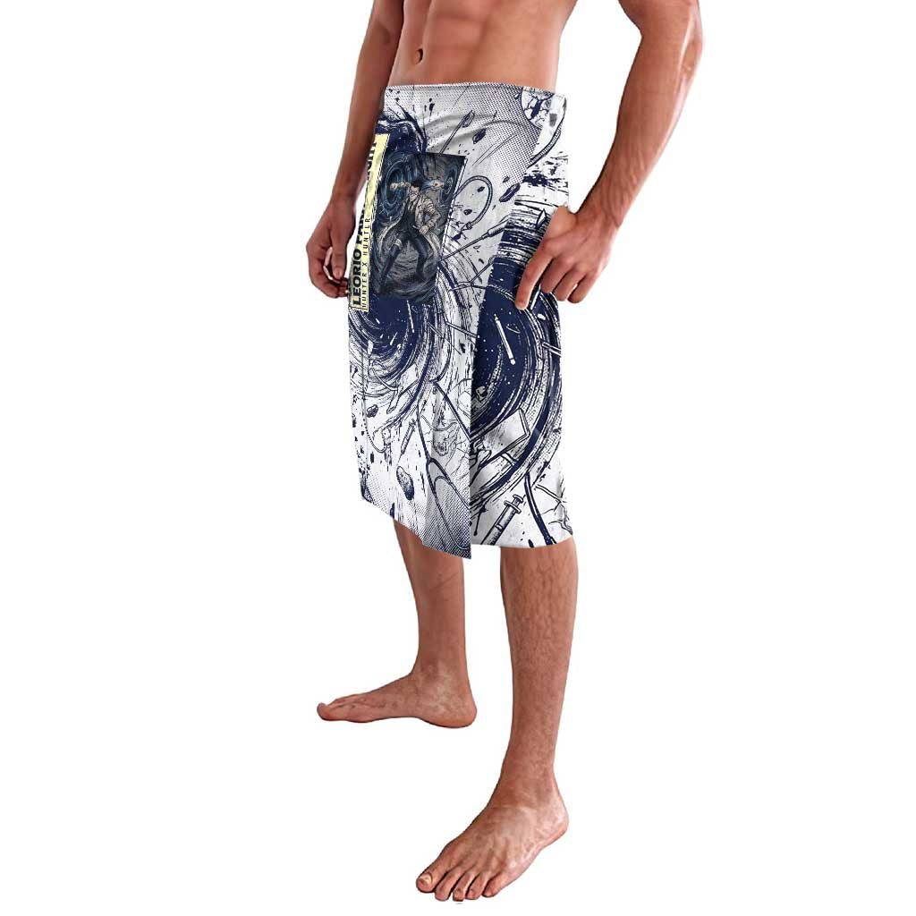 Leorio Paradinight Portal Energy Theme Lavalava with Dynamic Anime Artwork and Blue Grunge Design - The Mazicc