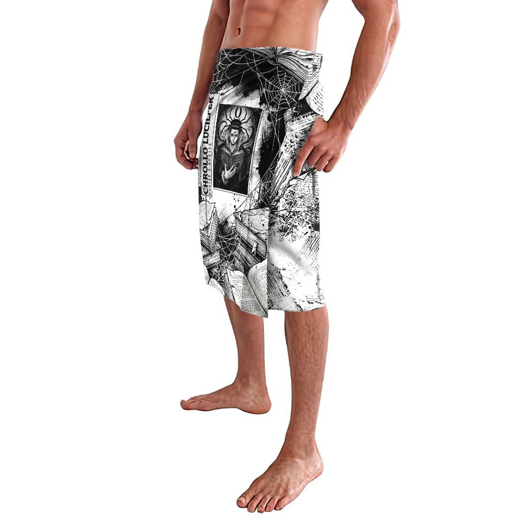Chrollo Lucilfer Gothic Style Lavalava with Spider Webs, Grimoire Illustration and Monochrome Design - The Mazicc