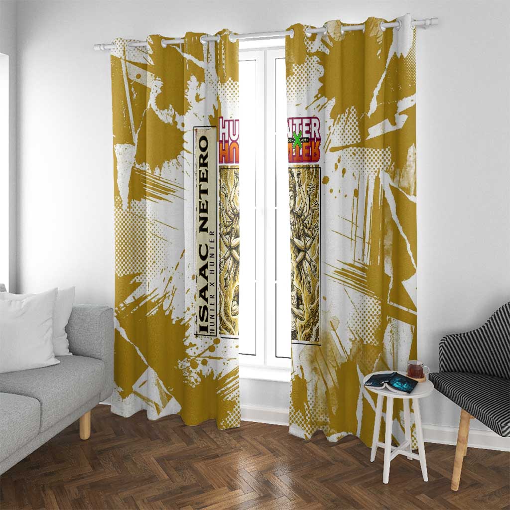 Isaac Netero Golden Aura Design Window Curtain with 100-Type Guanyin Bodhisattva and Vintage Anime Artwork - The Mazicc
