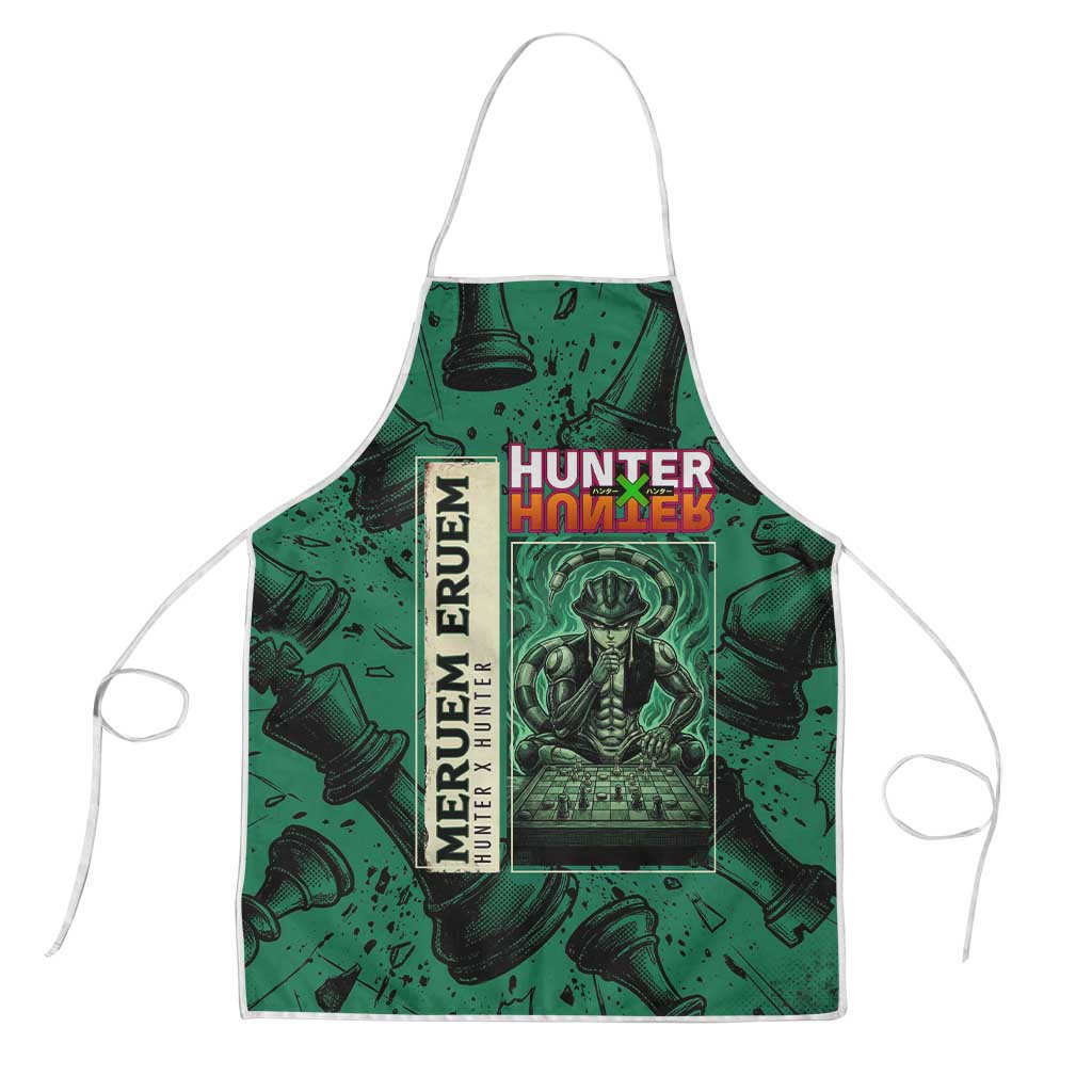 Meruem Chess Theme Apron with Dark Aura and Strategic Anime Artwork Design - The Mazicc