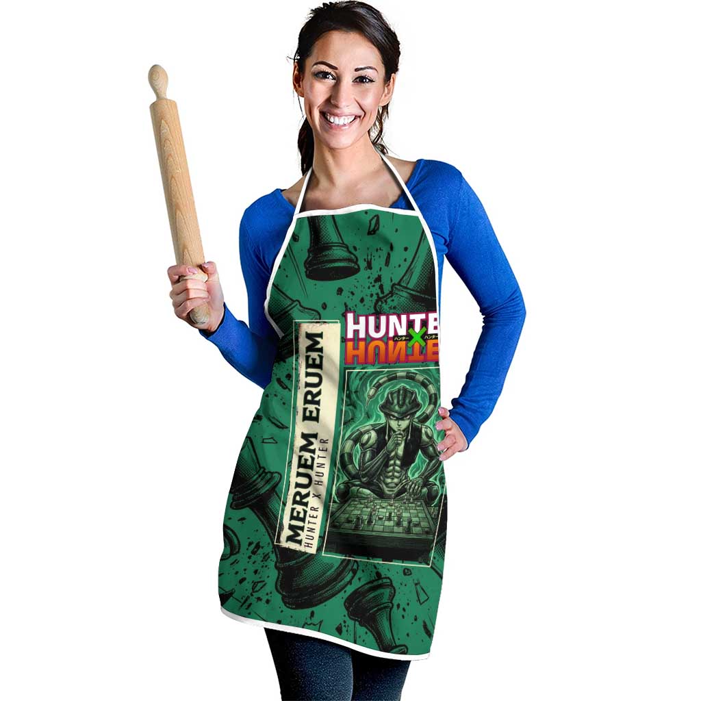 Meruem Chess Theme Apron with Dark Aura and Strategic Anime Artwork Design - The Mazicc
