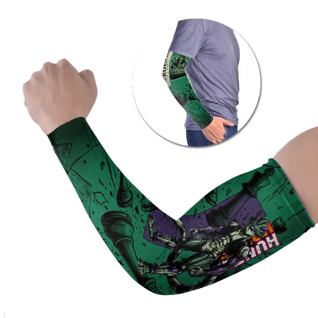 Meruem Chess Theme Arm Sleeves with Dark Aura and Strategic Anime Artwork Design - The Mazicc