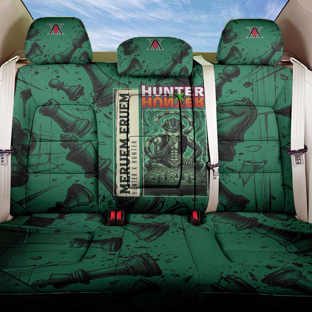 Meruem Chess Theme Back Car Seat Cover with Dark Aura and Strategic Anime Artwork Design - The Mazicc