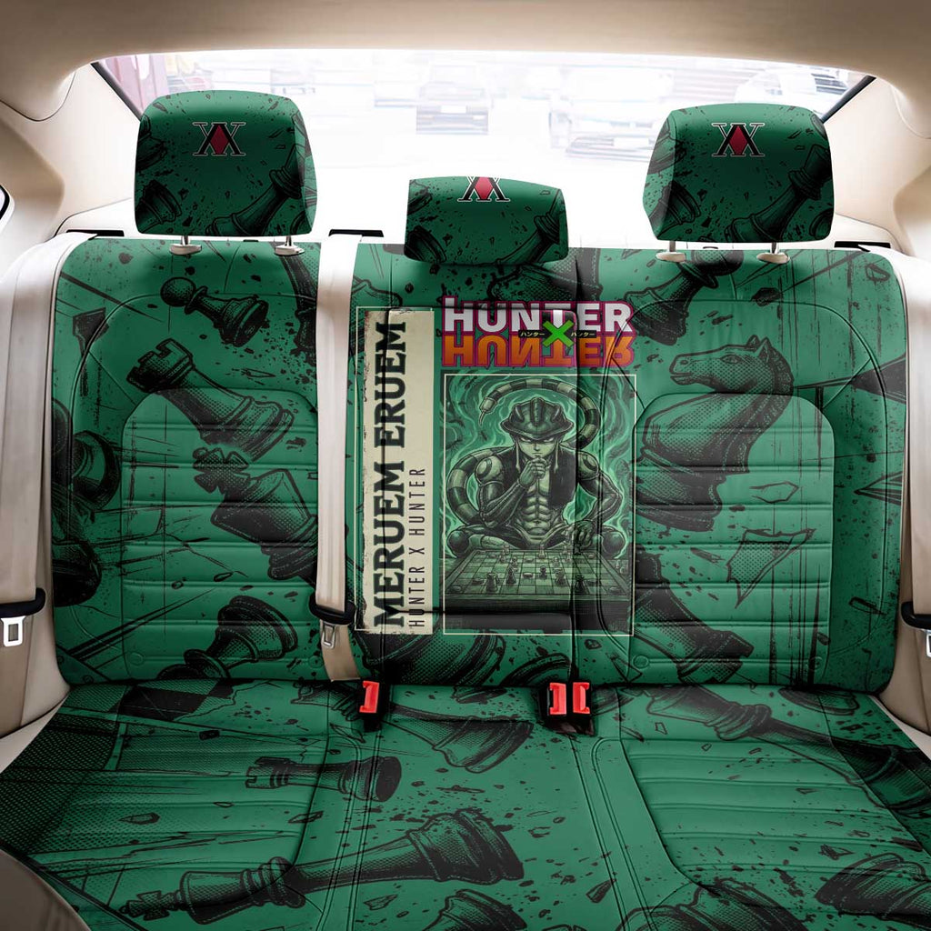 Meruem Chess Theme Back Car Seat Cover with Dark Aura and Strategic Anime Artwork Design - The Mazicc