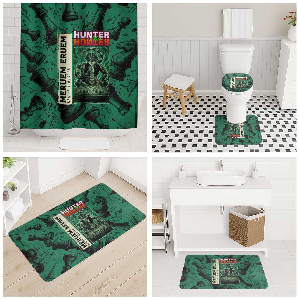 Meruem Chess Theme Bathroom Set with Dark Aura and Strategic Anime Artwork Design - The Mazicc