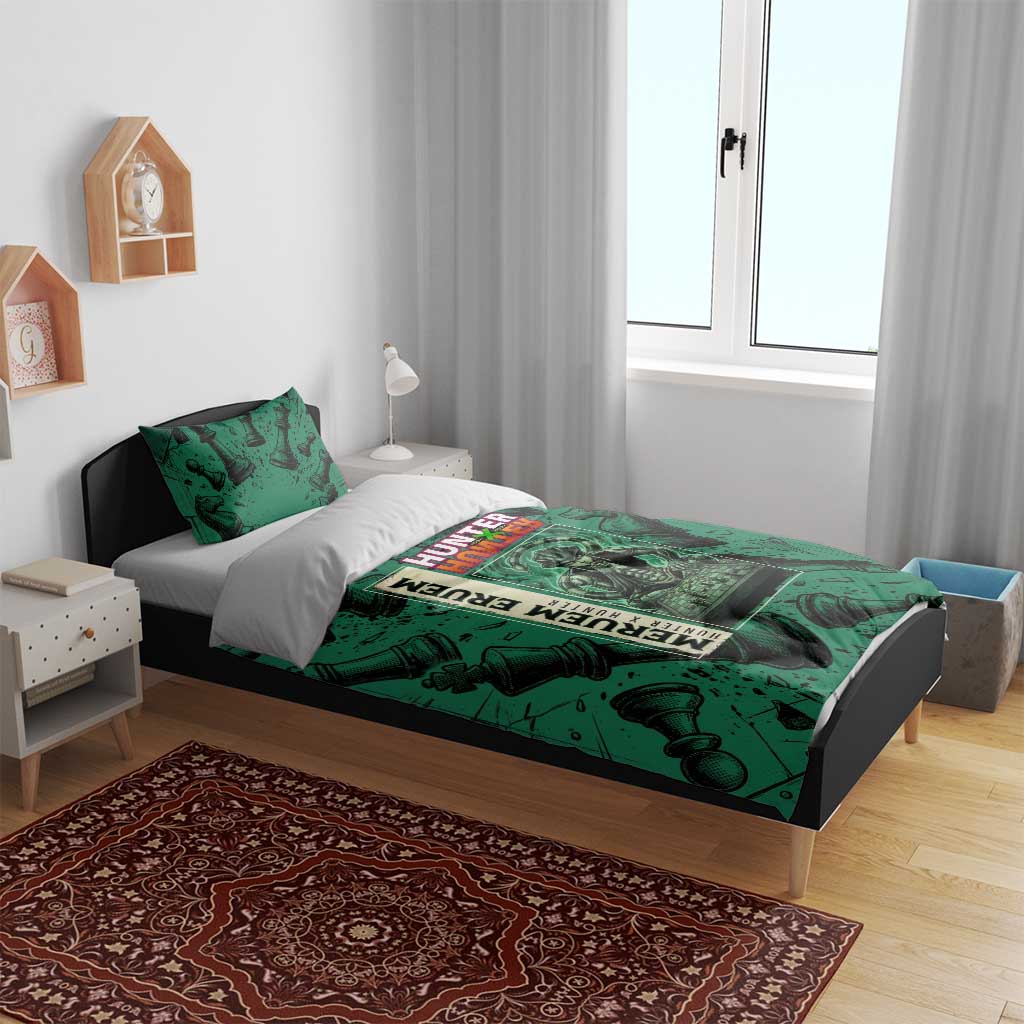 Meruem Chess Theme Bedding Set with Dark Aura and Strategic Anime Artwork Design - The Mazicc