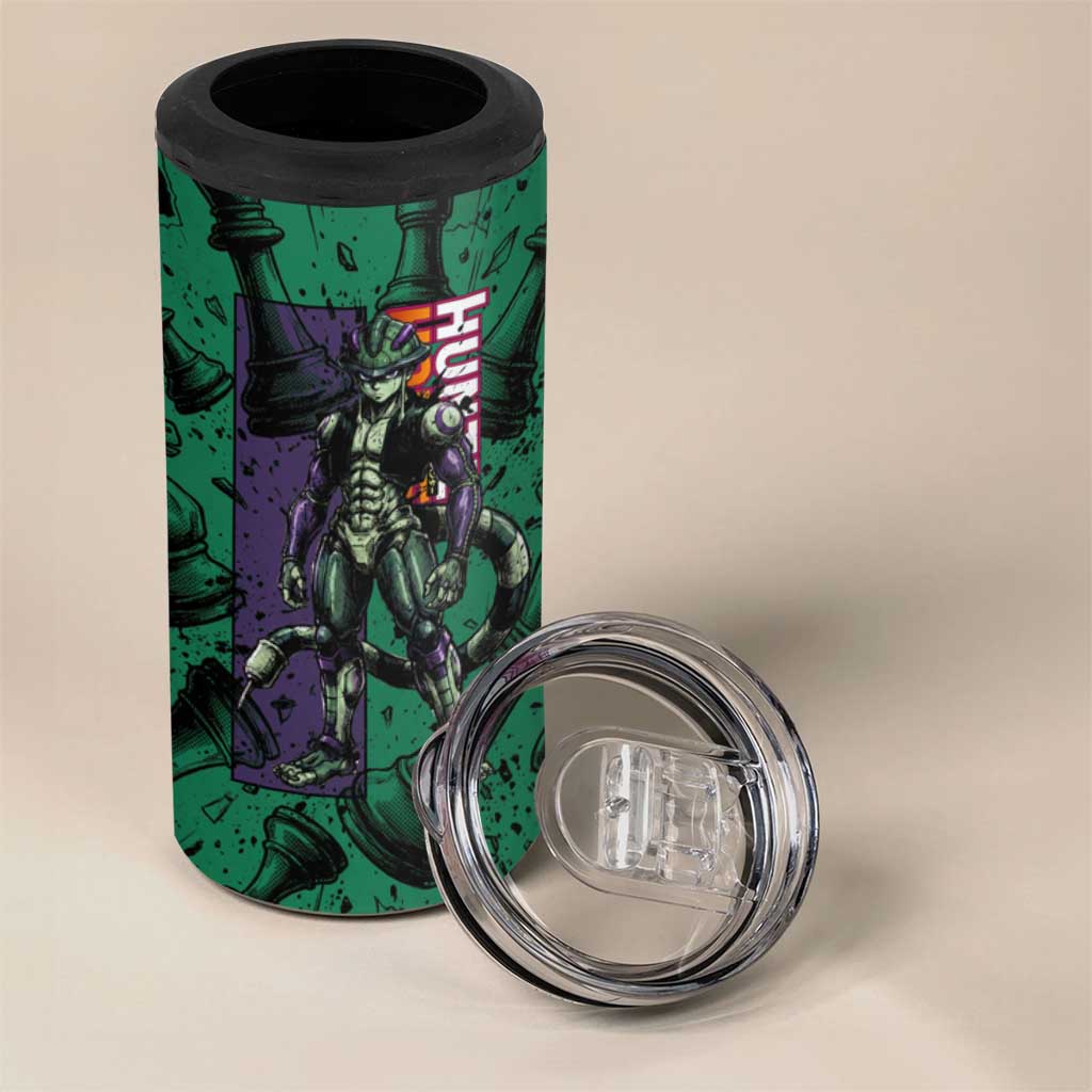 Meruem Chess Theme 4 in 1 Can Cooler Tumbler with Dark Aura and Strategic Anime Artwork Design - The Mazicc