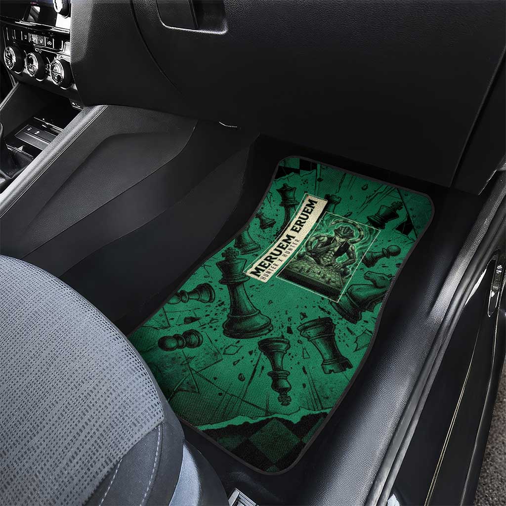 Meruem Chess Theme Car Mats with Dark Aura and Strategic Anime Artwork Design - The Mazicc