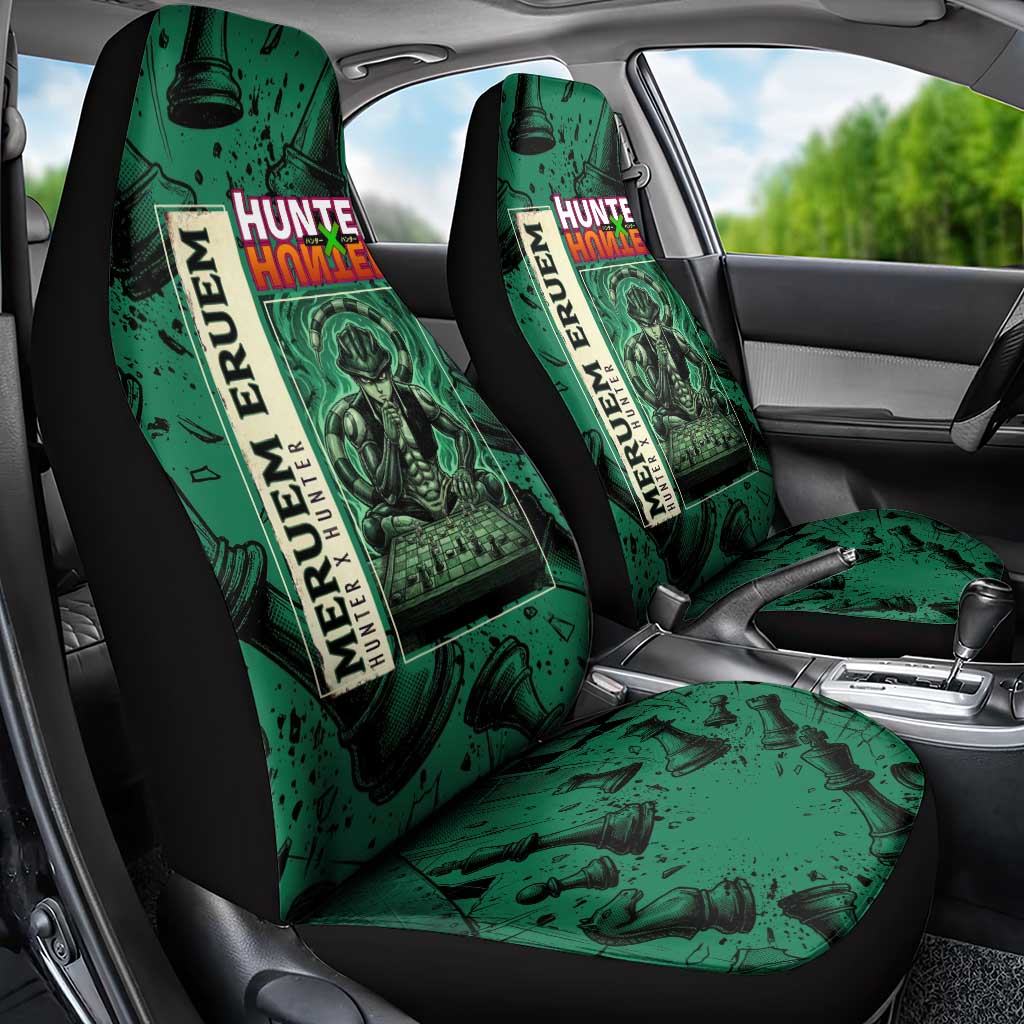 Meruem Chess Theme Car Seat Cover with Dark Aura and Strategic Anime Artwork Design - The Mazicc