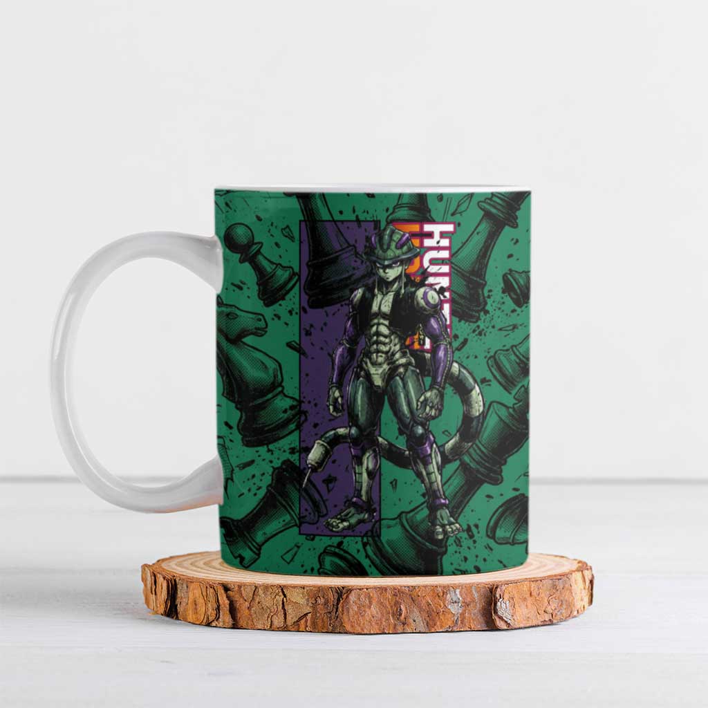 Meruem Chess Theme Ceramic Mug with Dark Aura and Strategic Anime Artwork Design - The Mazicc