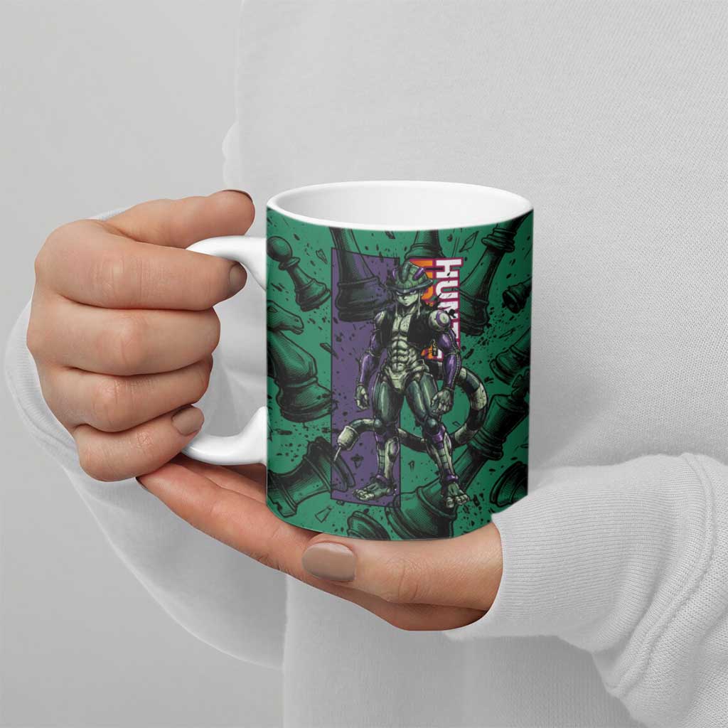 Meruem Chess Theme Ceramic Mug with Dark Aura and Strategic Anime Artwork Design - The Mazicc