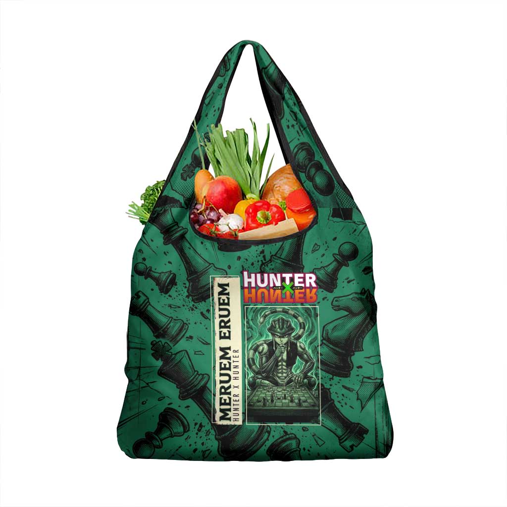 Meruem Chess Theme Grocery Bag with Dark Aura and Strategic Anime Artwork Design - The Mazicc