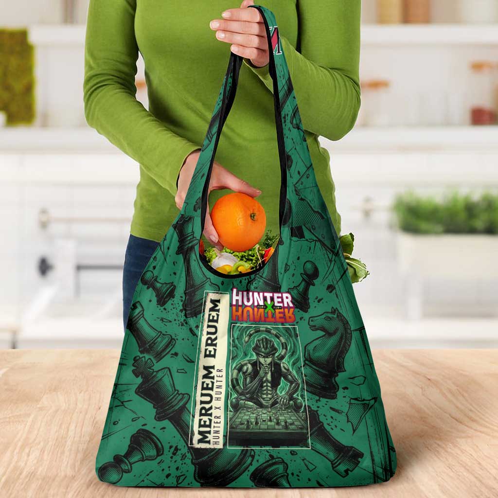 Meruem Chess Theme Grocery Bag with Dark Aura and Strategic Anime Artwork Design - The Mazicc