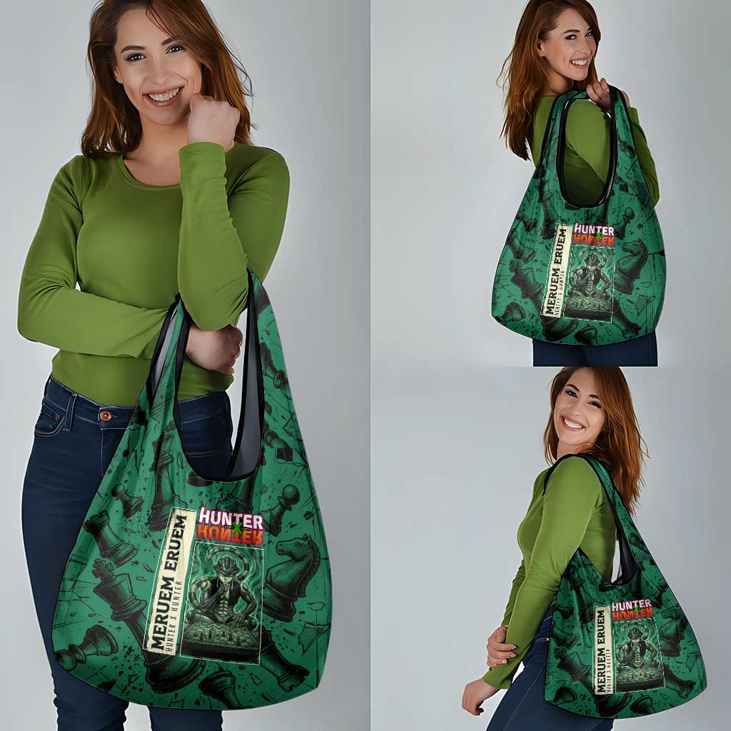 Meruem Chess Theme Grocery Bag with Dark Aura and Strategic Anime Artwork Design - The Mazicc