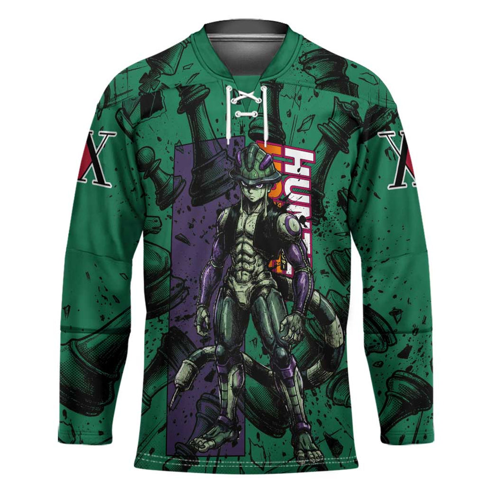 Meruem Chess Theme Hockey Jersey with Dark Aura and Strategic Anime Artwork Design - The Mazicc