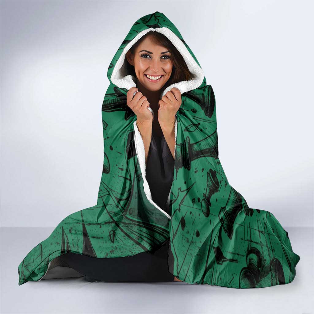 Meruem Chess Theme Hooded Blanket with Dark Aura and Strategic Anime Artwork Design - The Mazicc