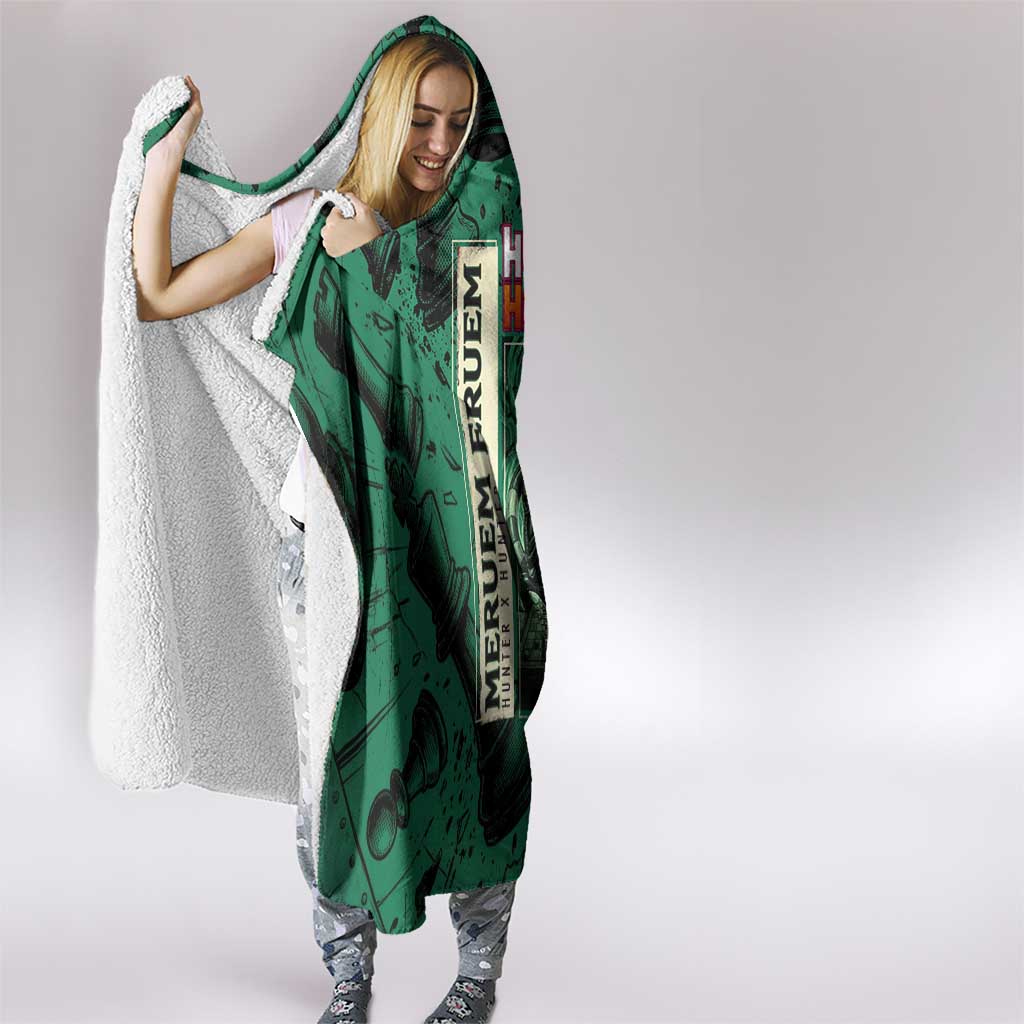 Meruem Chess Theme Hooded Blanket with Dark Aura and Strategic Anime Artwork Design - The Mazicc