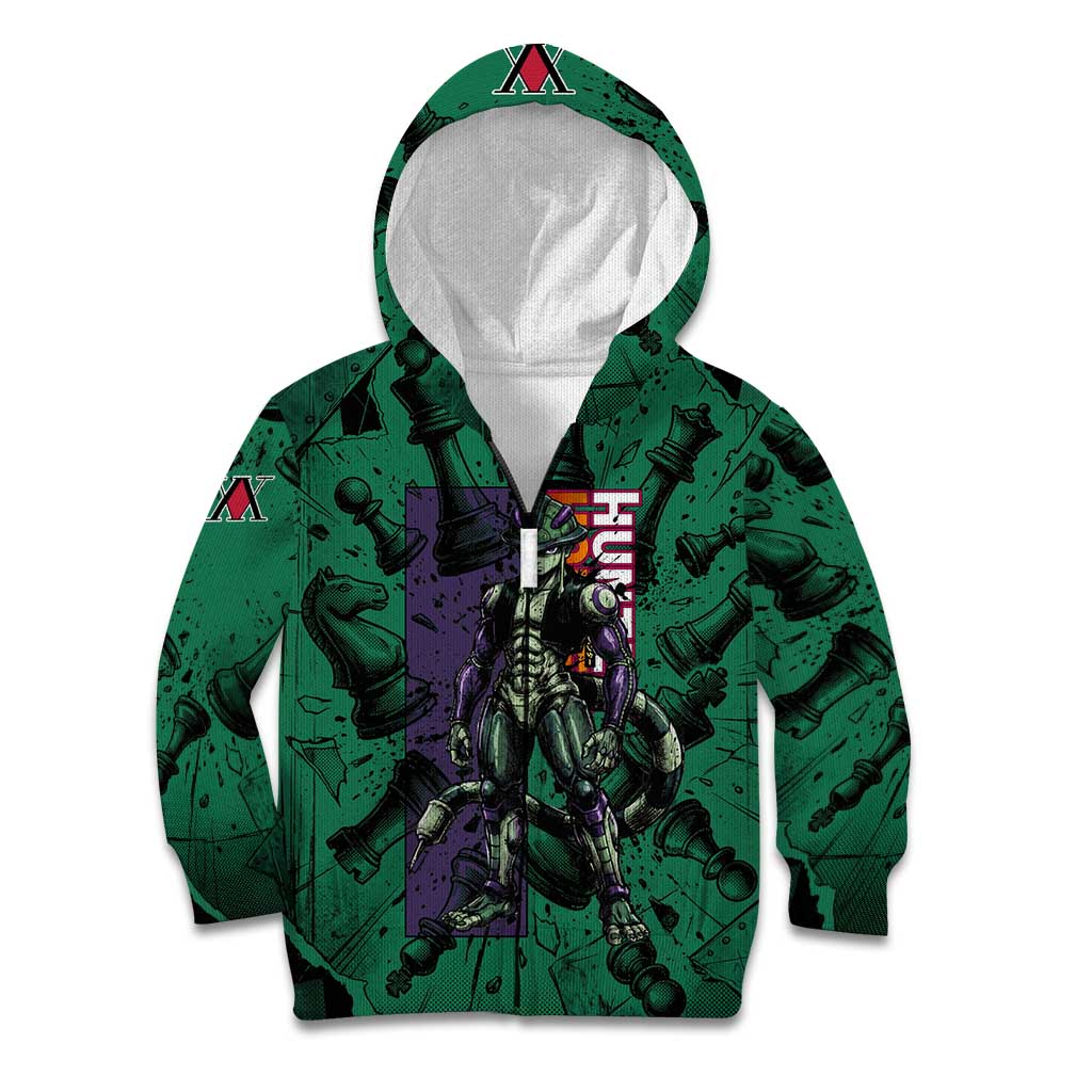 Meruem Chess Theme Kid Hoodie with Dark Aura and Strategic Anime Artwork Design - The Mazicc