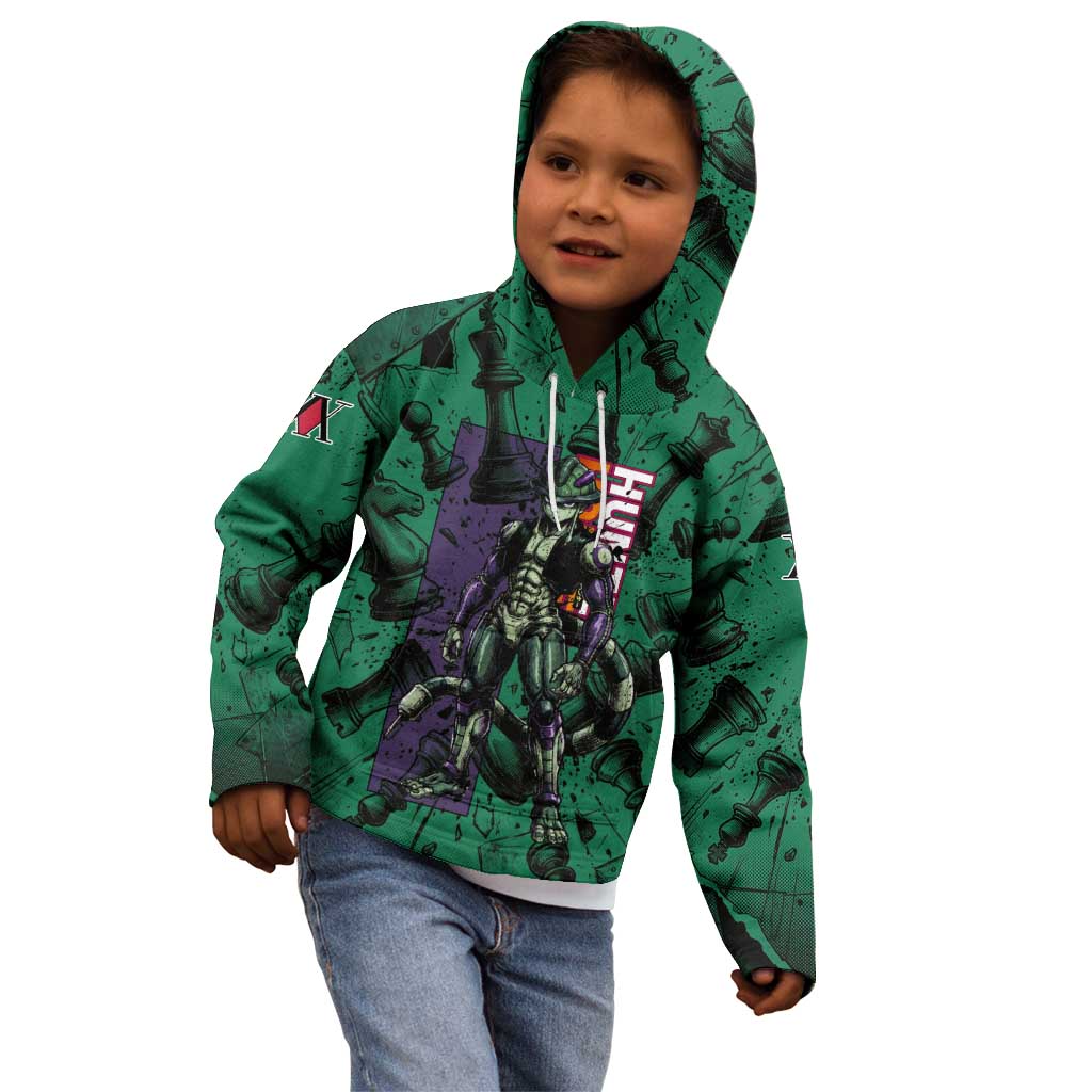 Meruem Chess Theme Kid Hoodie with Dark Aura and Strategic Anime Artwork Design - The Mazicc