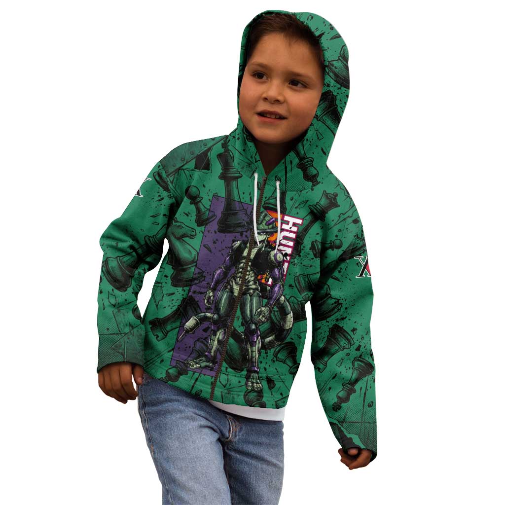 Meruem Chess Theme Kid Hoodie with Dark Aura and Strategic Anime Artwork Design - The Mazicc