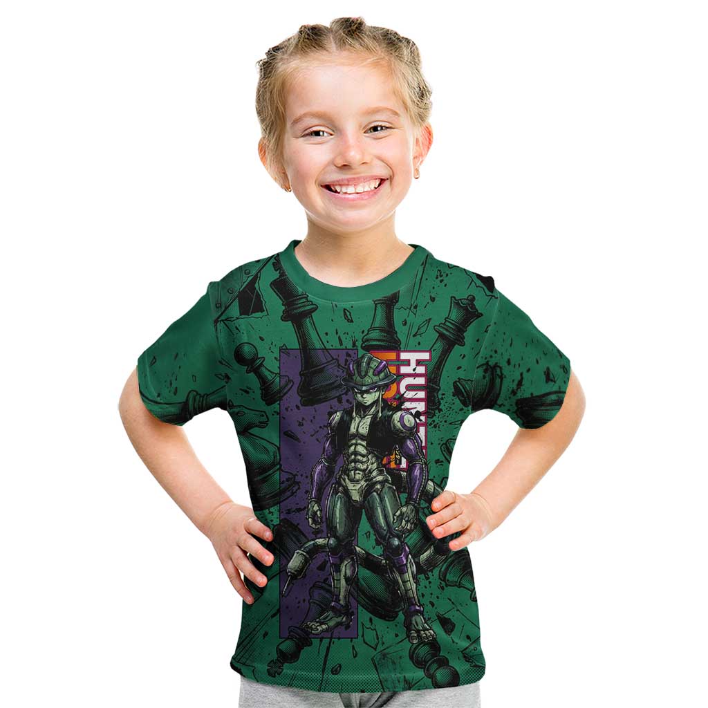 Meruem Chess Theme Kid T Shirt with Dark Aura and Strategic Anime Artwork Design - The Mazicc