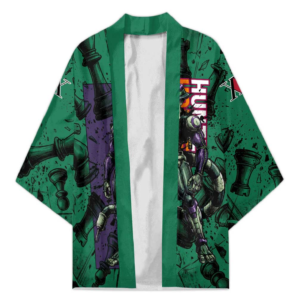 Meruem Chess Theme Kimono with Dark Aura and Strategic Anime Artwork Design - The Mazicc