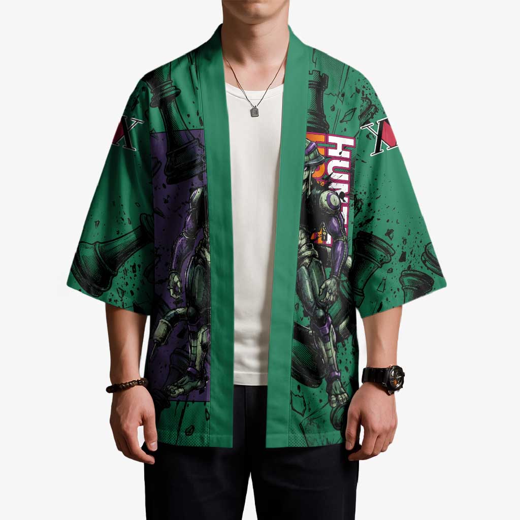 Meruem Chess Theme Kimono with Dark Aura and Strategic Anime Artwork Design - The Mazicc