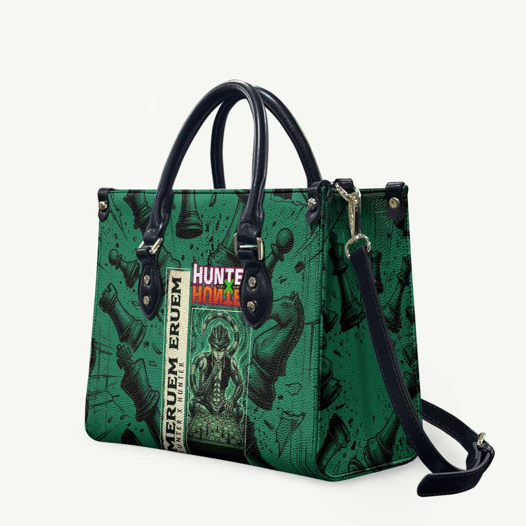 Meruem Chess Theme Leather Bag with Dark Aura and Strategic Anime Artwork Design - The Mazicc