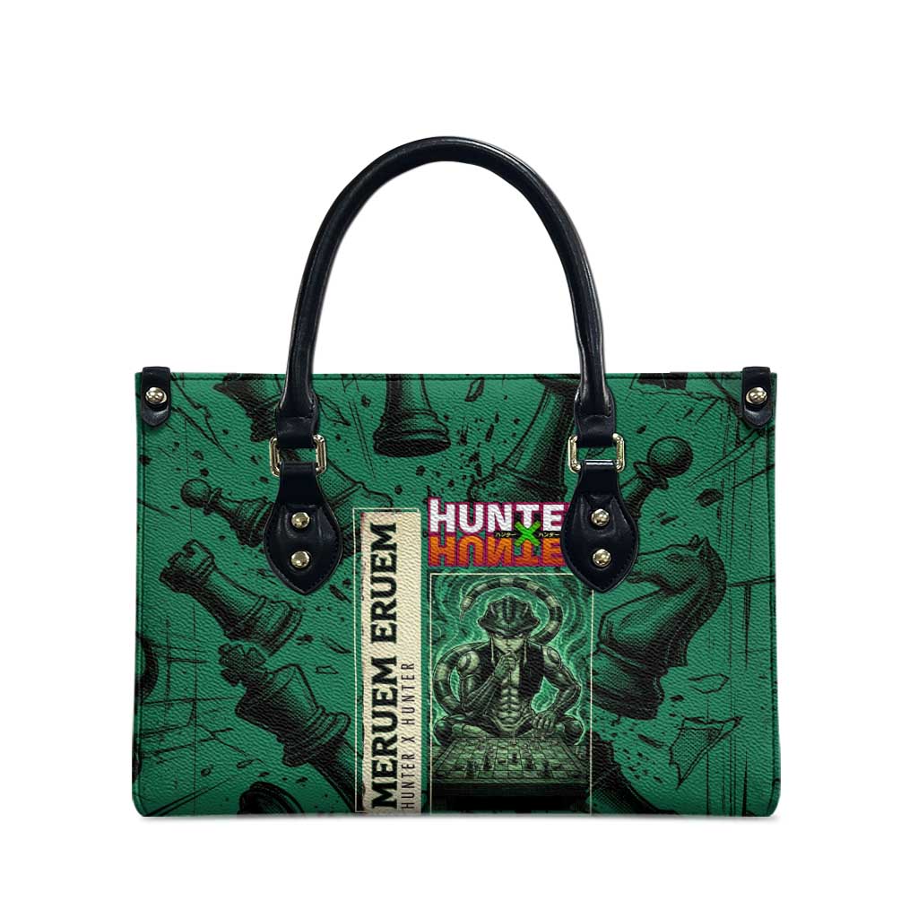 Meruem Chess Theme Leather Bag with Dark Aura and Strategic Anime Artwork Design - The Mazicc