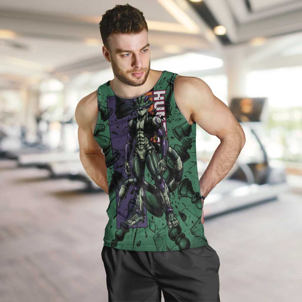 Meruem Chess Theme Men Tank Top with Dark Aura and Strategic Anime Artwork Design - The Mazicc