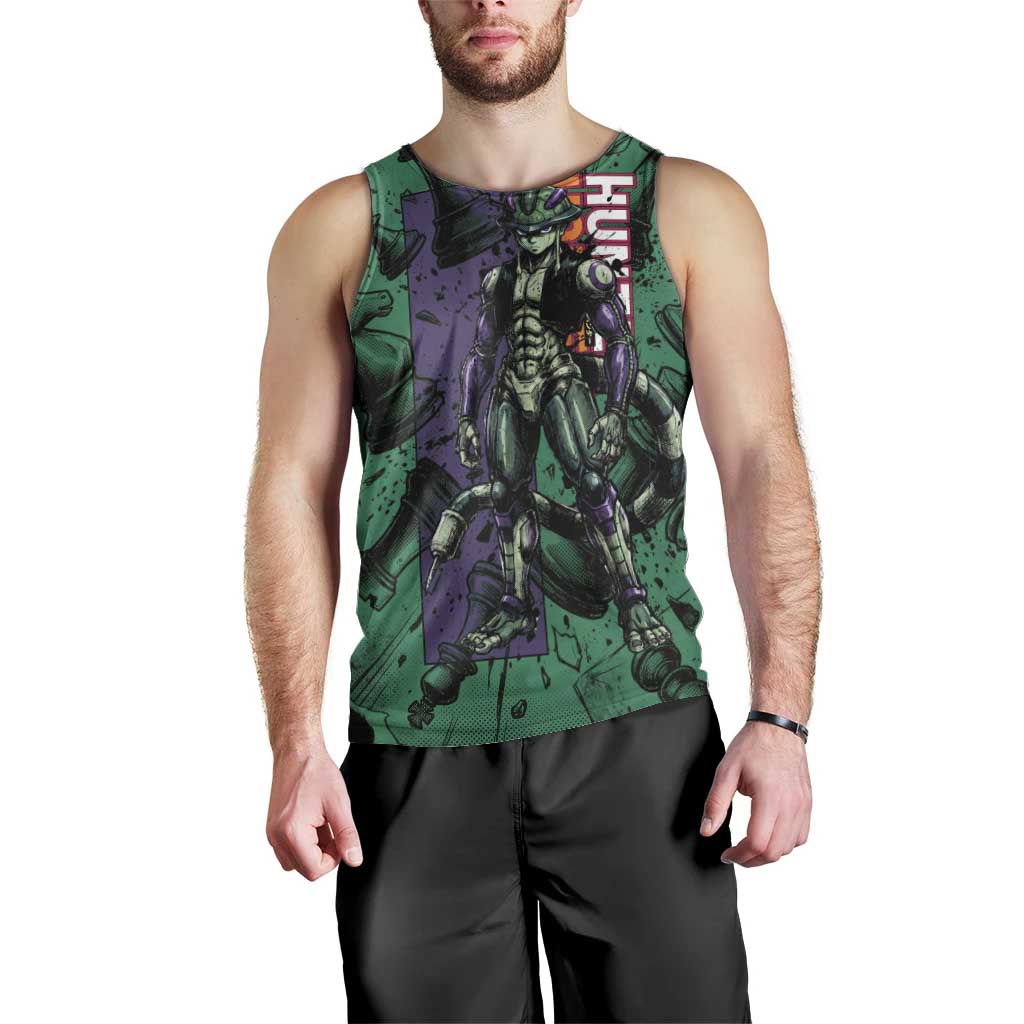 Meruem Chess Theme Men Tank Top with Dark Aura and Strategic Anime Artwork Design - The Mazicc