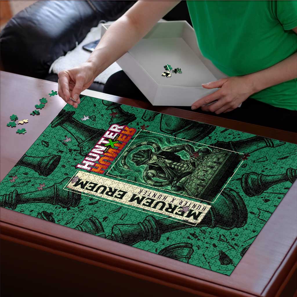 Meruem Chess Theme Puzzle with Dark Aura and Strategic Anime Artwork Design - The Mazicc