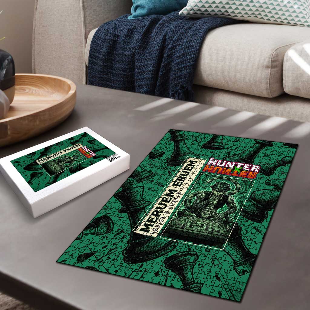 Meruem Chess Theme Puzzle with Dark Aura and Strategic Anime Artwork Design - The Mazicc