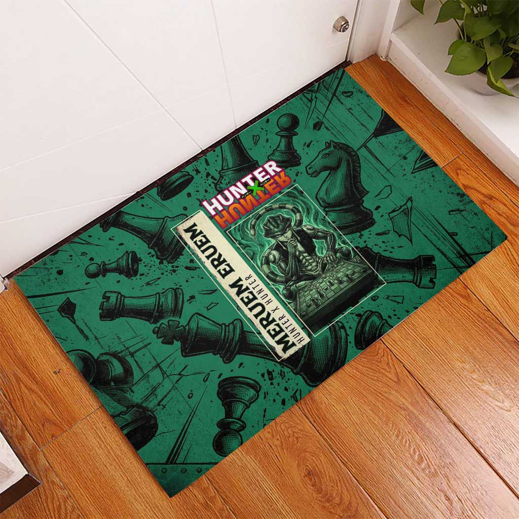 Meruem Chess Theme Rubber Doormat with Dark Aura and Strategic Anime Artwork Design - The Mazicc