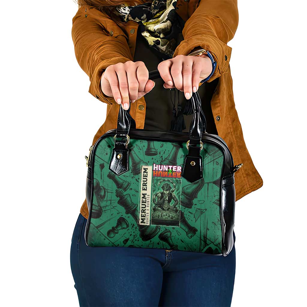 Meruem Chess Theme Shoulder Handbag with Dark Aura and Strategic Anime Artwork Design - The Mazicc