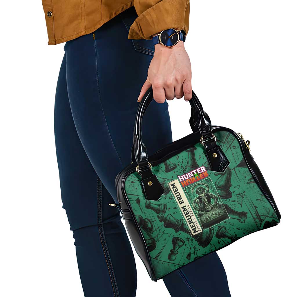Meruem Chess Theme Shoulder Handbag with Dark Aura and Strategic Anime Artwork Design - The Mazicc