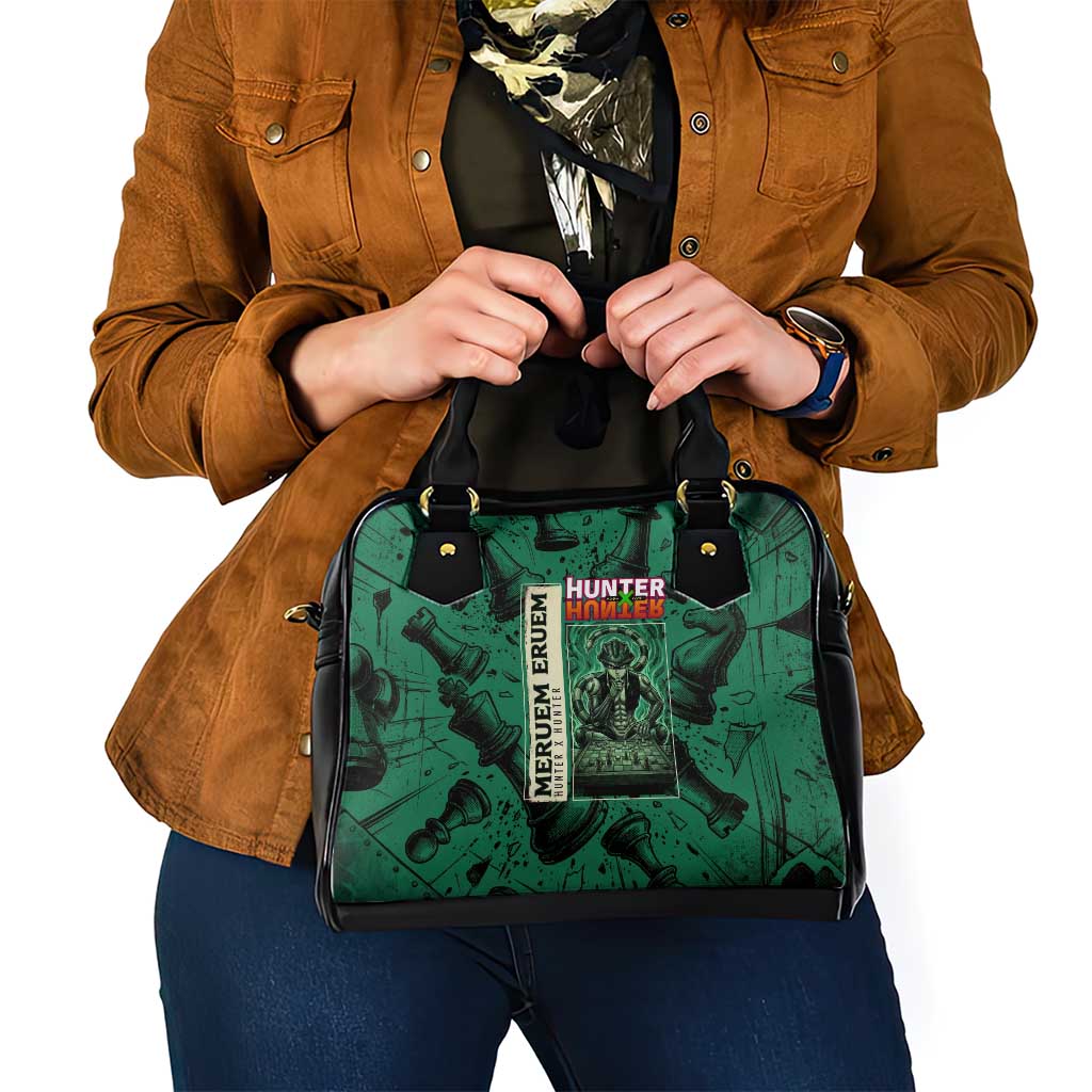 Meruem Chess Theme Shoulder Handbag with Dark Aura and Strategic Anime Artwork Design - The Mazicc