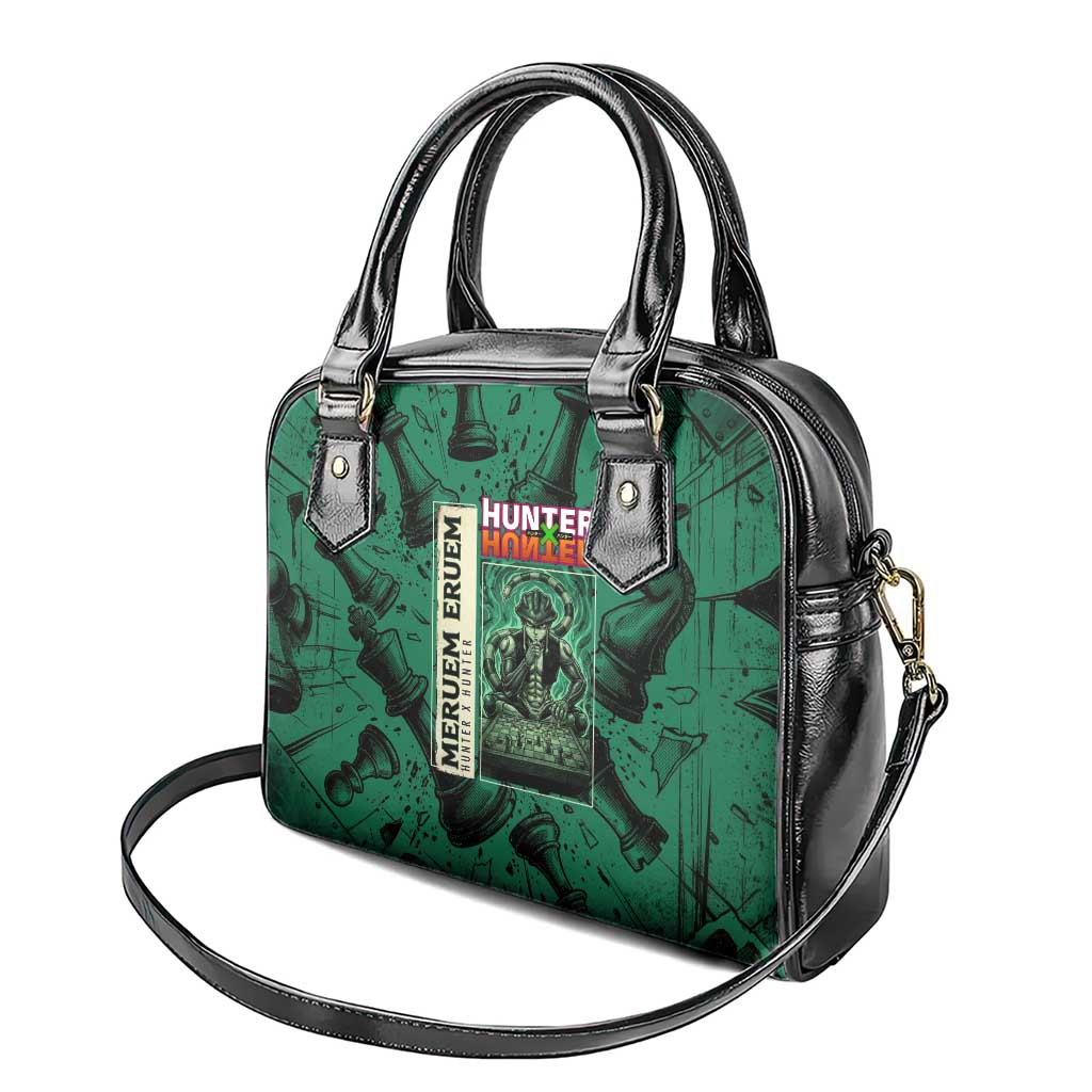 Meruem Chess Theme Shoulder Handbag with Dark Aura and Strategic Anime Artwork Design - The Mazicc