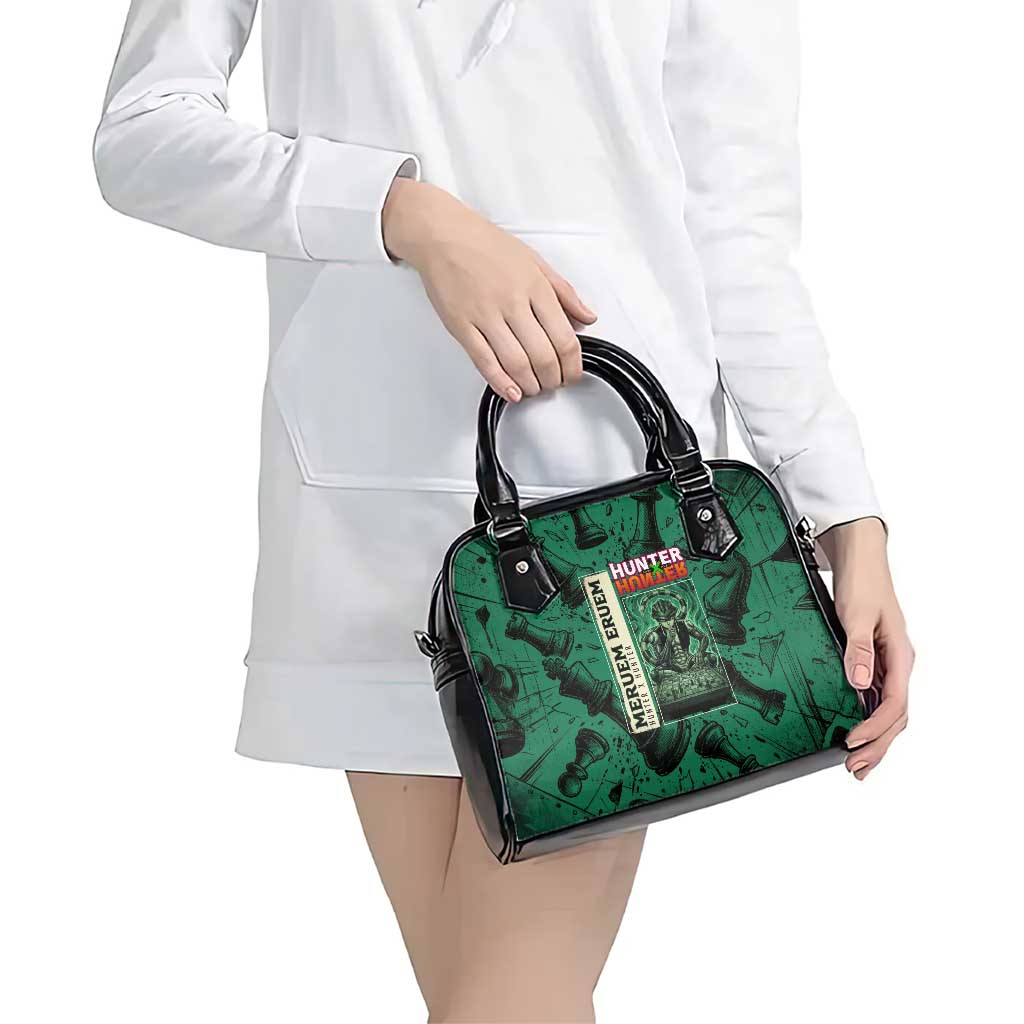 Meruem Chess Theme Shoulder Handbag with Dark Aura and Strategic Anime Artwork Design - The Mazicc